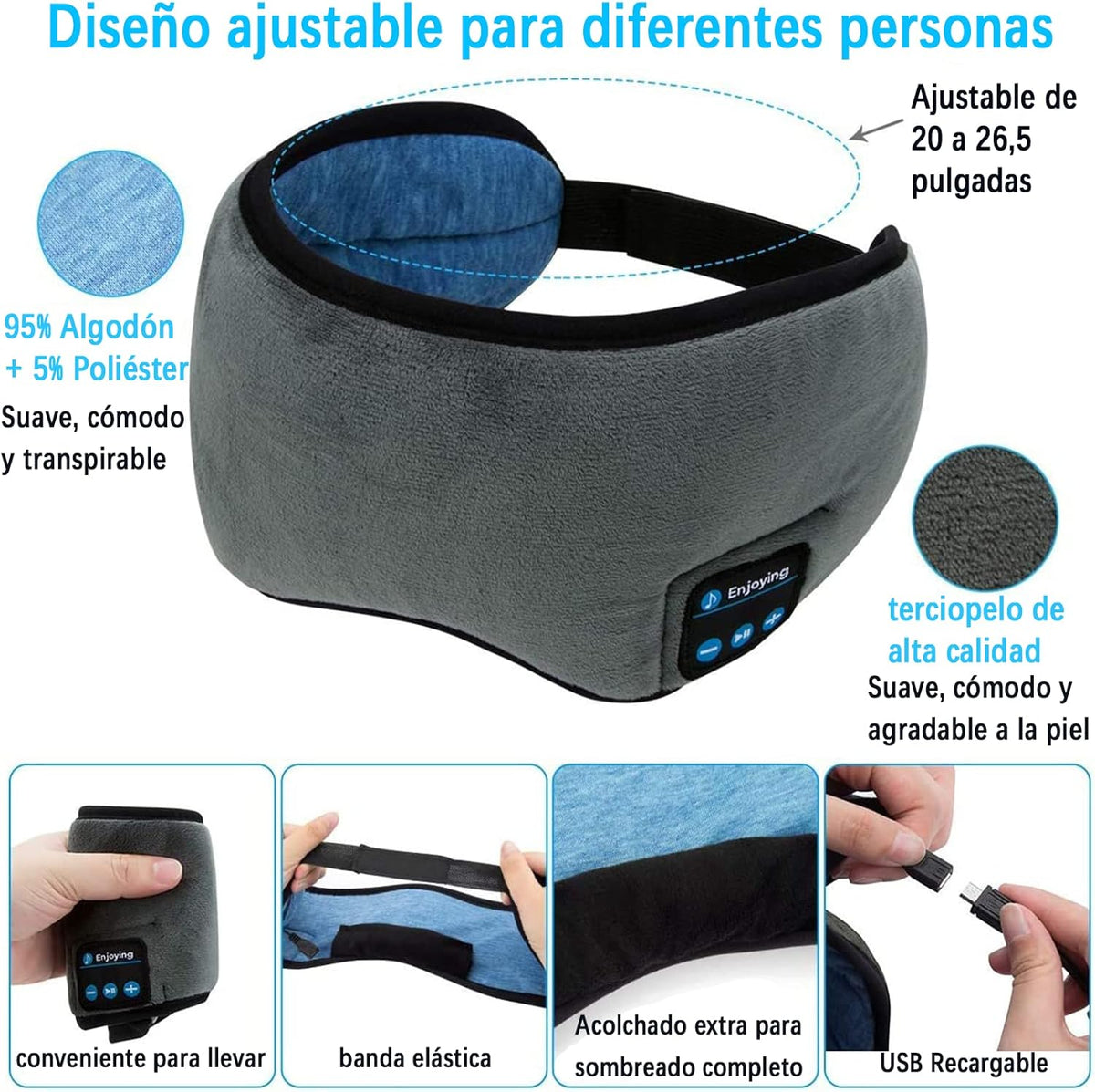 mascara para dormir con auriculares